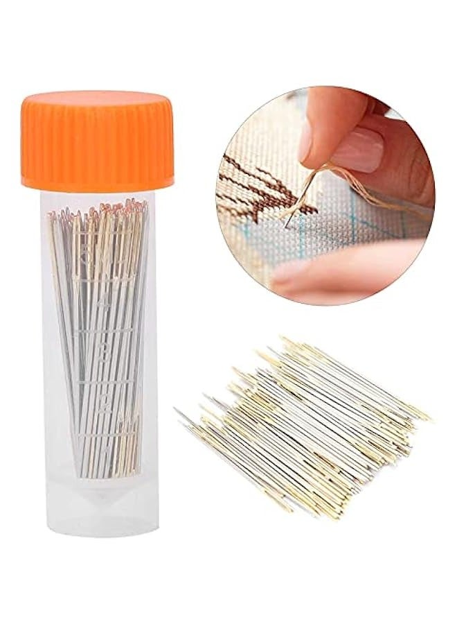 100Pcs Cross Stitch Needles,Metal Sewing Needles Embroidery Needles Stitching Needles Set with Storage Box(24) - Image 2