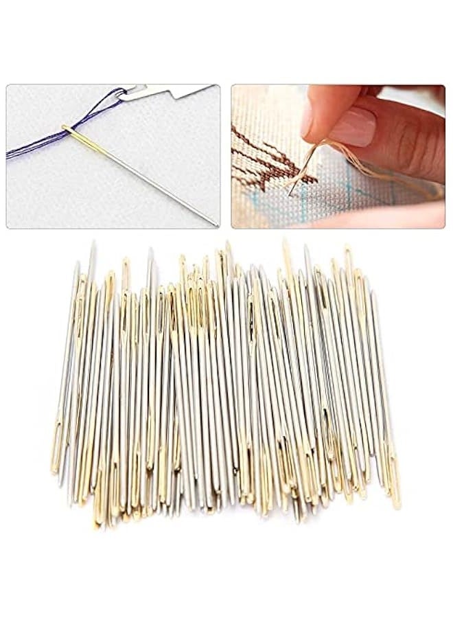 100Pcs Cross Stitch Needles,Metal Sewing Needles Embroidery Needles Stitching Needles Set with Storage Box(24) - Image 3