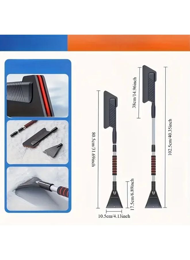 Detachable Snow Shovel With Ice Scraper Ergonomic Handle Durable ABS Material For Efficient Snow Removal - Image 1