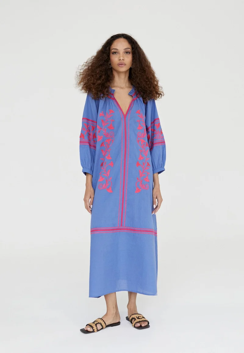 Lola Casademunt Long embroidered caftan