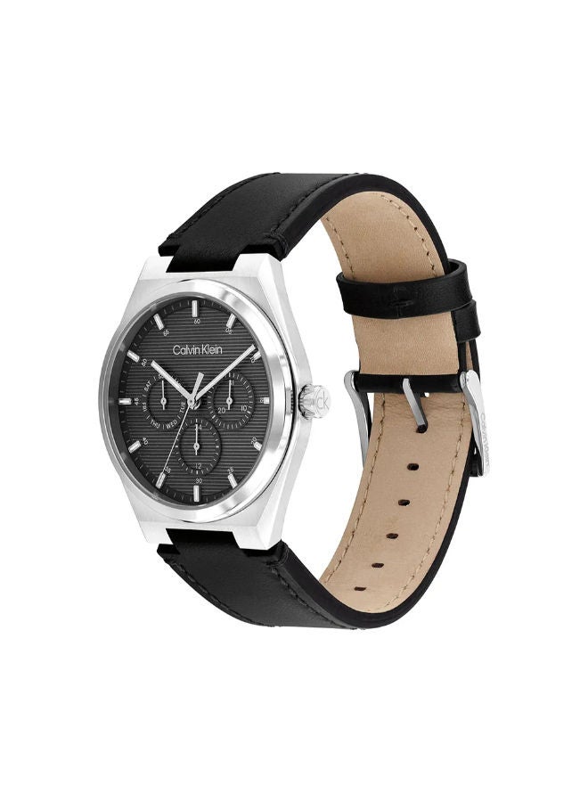 CALVIN KLEIN Leather Chronograph Wrist Watch 25200524 - Image 2