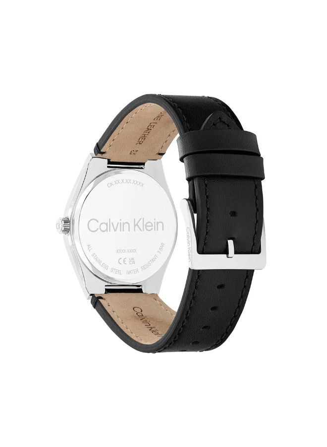 CALVIN KLEIN Leather Chronograph Wrist Watch 25200524 - Image 3