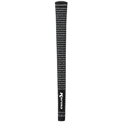 Karma Velour Black/White Jumbo Golf Grips, 13 Pack, +1/16” Oversize Rubber Velvet Style Replacement Golf Club Grips for Men - Image 2