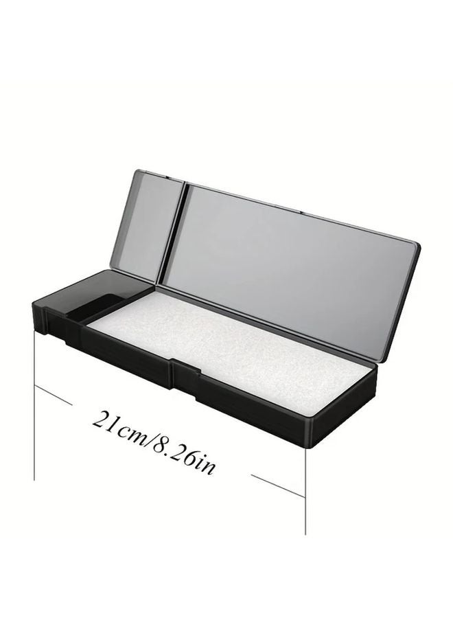 Premium Black Plastic Paint Mixing Box with Sponge and Watercolor Paper - Image 3