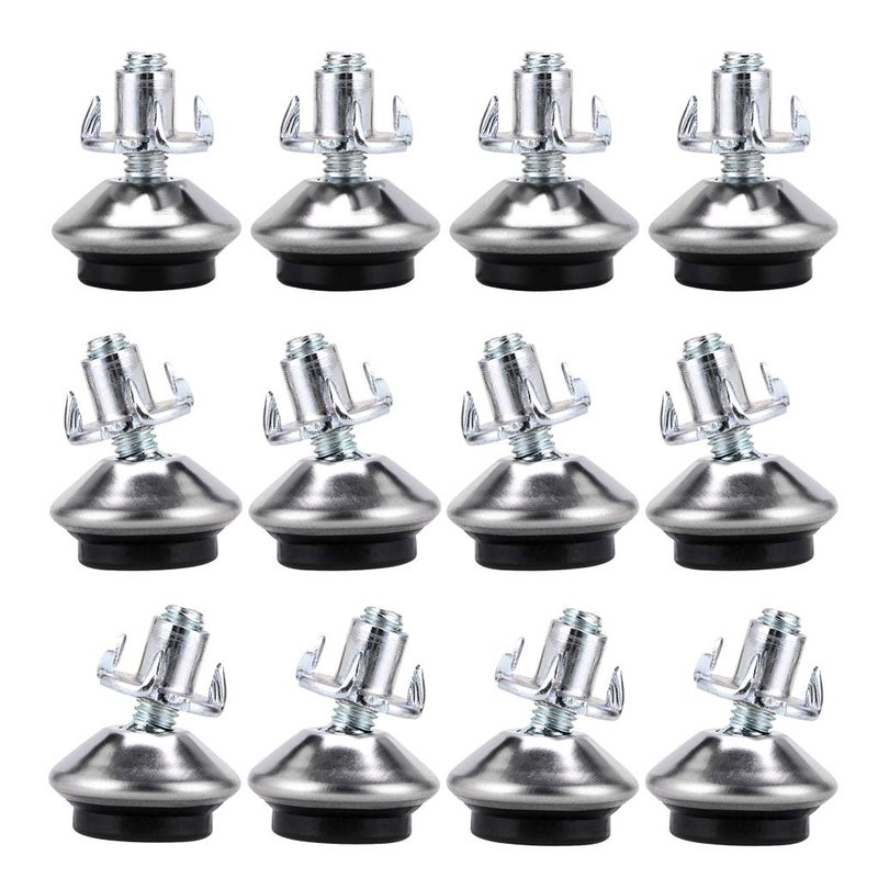 Ownmy M6 Adjustable Swivel Leveling Feet 12 Pcs Heavy Duty Furniture Table Legs Swivel Leveler Feet With T-Nut Swivel Heavy Duty Leveling Legs For Workbench Diy Projects Etc - Image 1