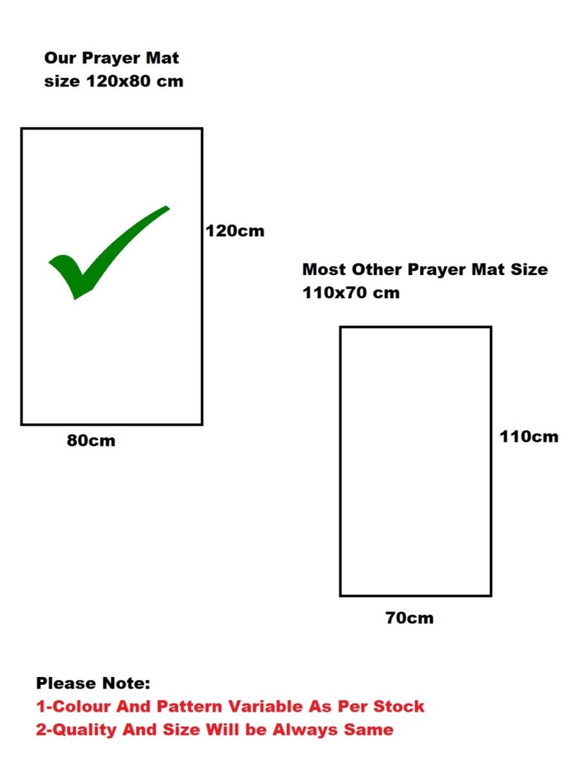 Prayer Mat Larg Size 80x120 cm Grey Color - Image 2