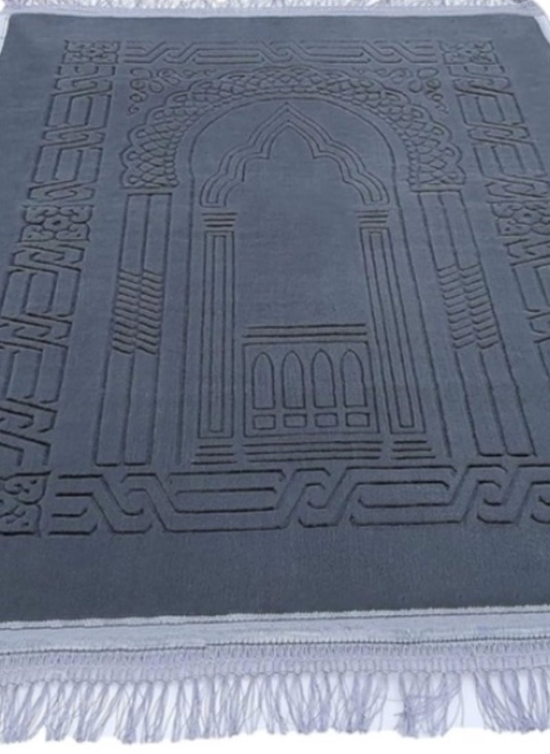 Prayer Mat Larg Size 80x120 cm Grey Color - Image 3