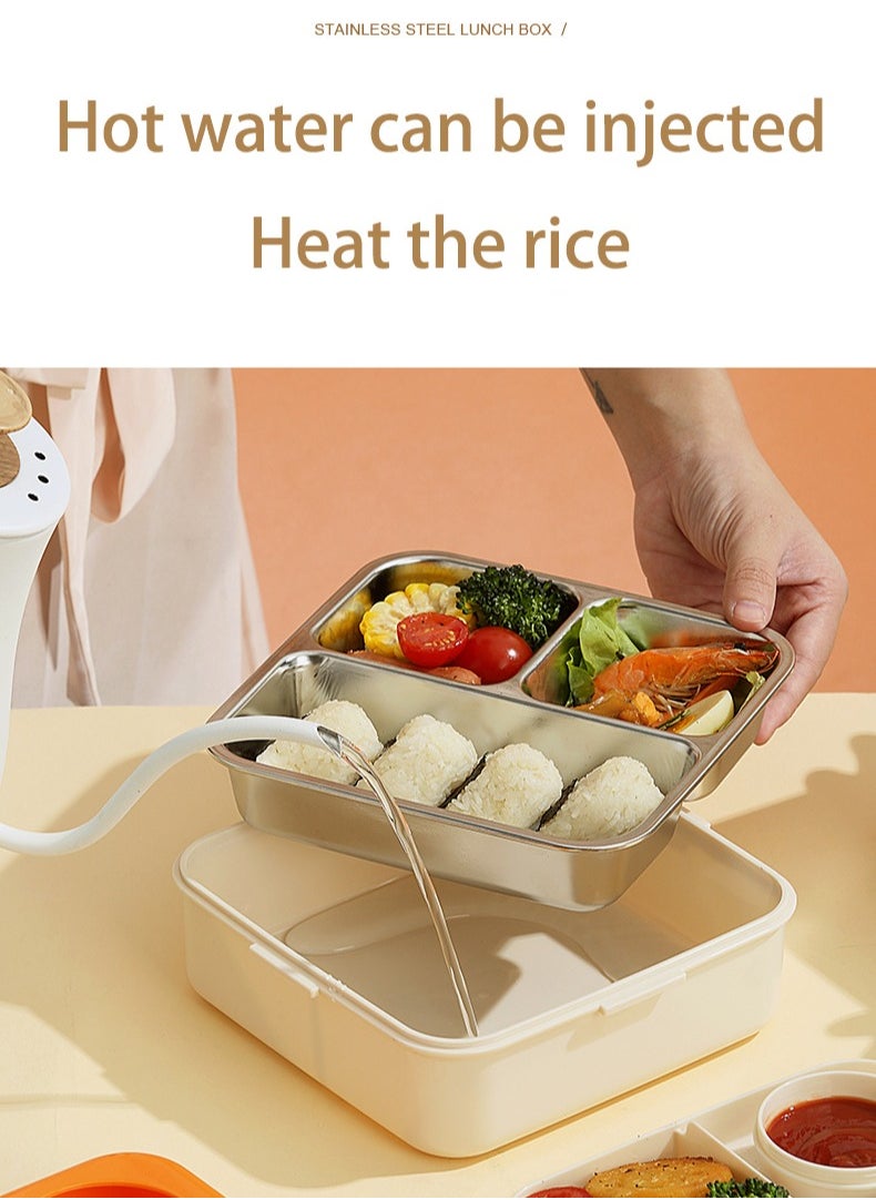 Twisoo - Twisoo Super Chicken Kids Insulated Lunch Box - 1120ml, Stainless Steel, Leakproof Double Decker Bento with Spoon & Soup Bowl, Dishwasher Safe - Image 1