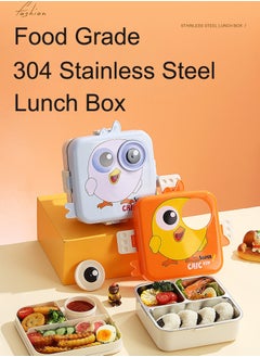 Twisoo Twisoo Super Chicken Kids Insulated Lunch Box - 1120ml, Stainless Steel, Leakproof Double Decker Bento with Spoon & Soup Bowl, Dishwasher Safe  - Image 3
