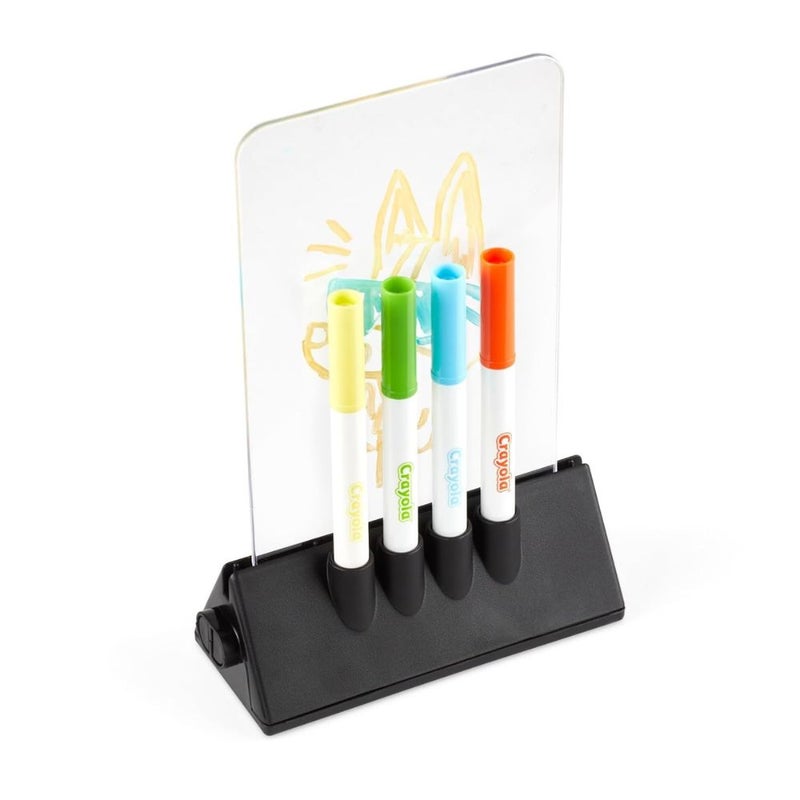 Crayola - Multi-Color Light Board | Bright Markers or Washable Window Markers are compatible with this board | Requires 3 AAA batteries (not included) | A great gift for birthdays and holidays, this drawing tablet is ideal for kids, ages 6 & up. - Image 4