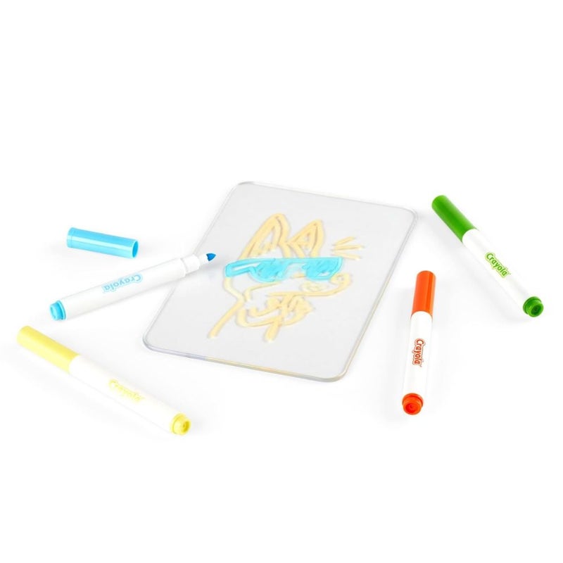 Crayola - Multi-Color Light Board | Bright Markers or Washable Window Markers are compatible with this board | Requires 3 AAA batteries (not included) | A great gift for birthdays and holidays, this drawing tablet is ideal for kids, ages 6 & up. - Image 5