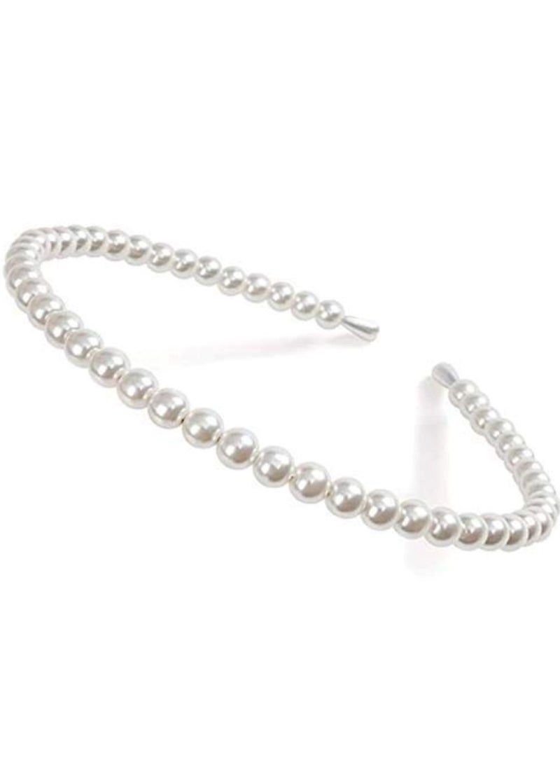 Huitich Elegant Headband Hair Accessory for Girls White - Image 1