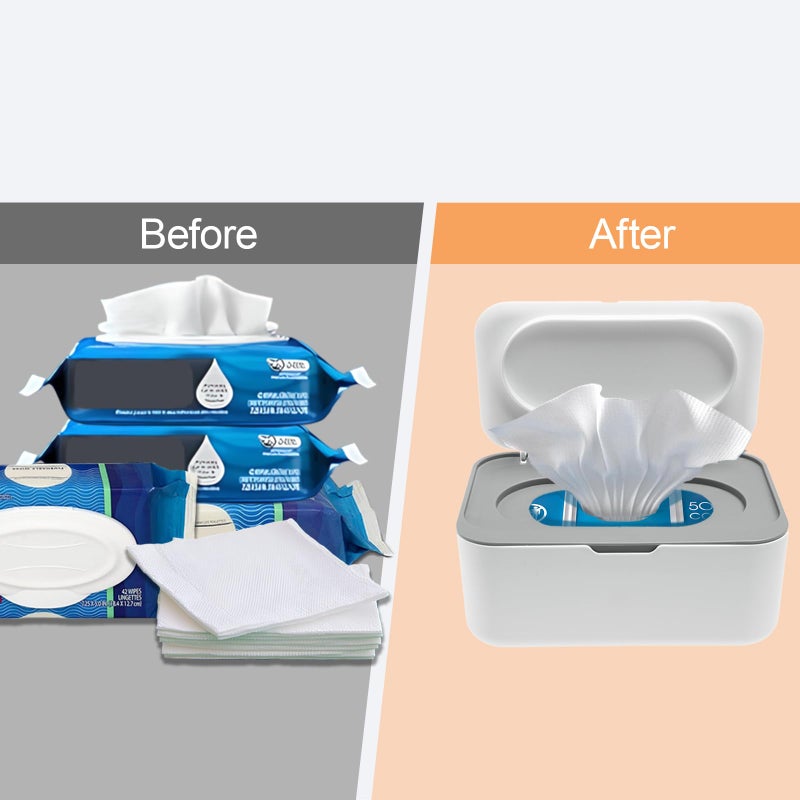 Runhike Flushable Wipes Dispenser Compatible with Cottonelle, Wipe Holder for Bathroom with Leak-Proof, Baby Wipes Container Diaper Wipe Dispenser for Home, Office, Cars - Image 4