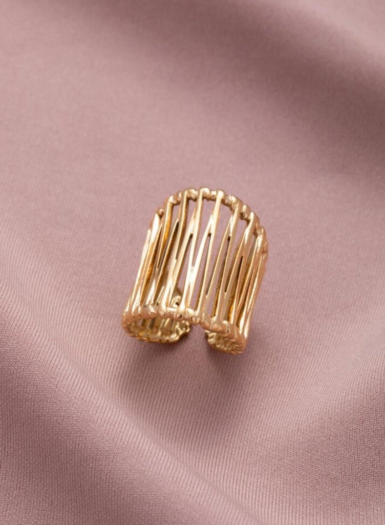 Equal Stainless Steel Gold Plated Ring For Women One Size - Image 3