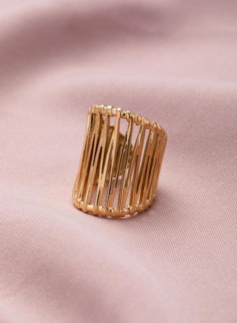 Equal Stainless Steel Gold Plated Ring For Women One Size - Image 4