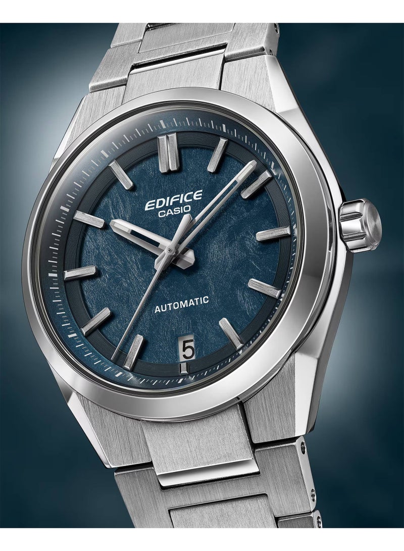CASIO ساعة كاسيو إيديفيس أوتوماتيكية EFK-100D-2A بقرص أزرق من الفولاذ المقاوم للصدأ للرجال - Image 1