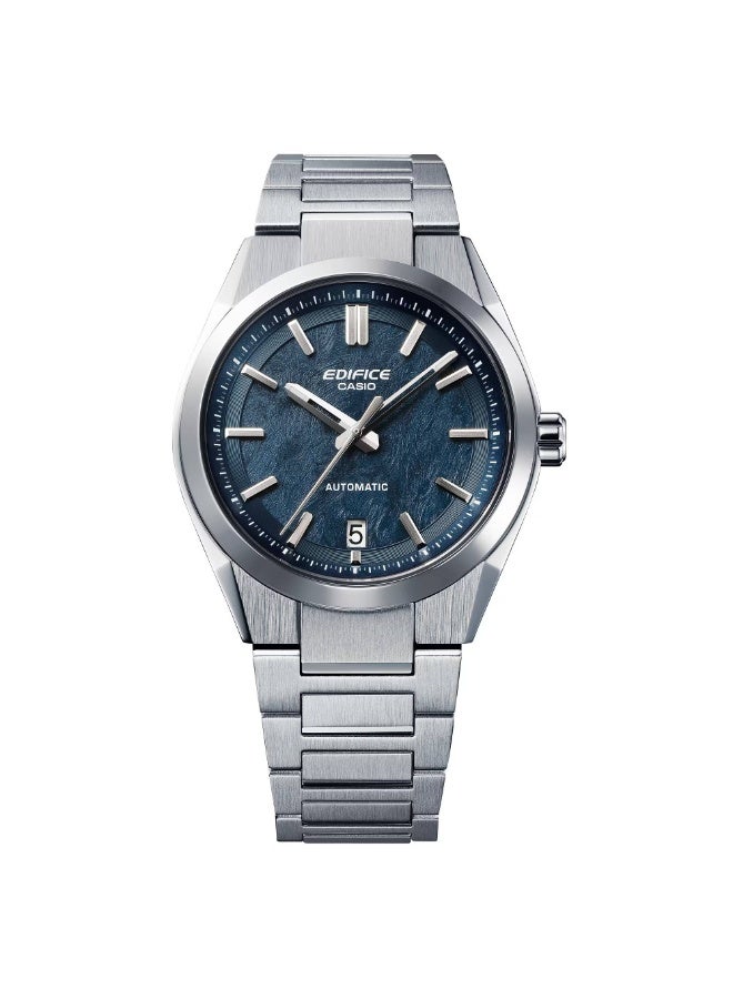 CASIO ساعة كاسيو إيديفيس أوتوماتيكية EFK-100D-2A بقرص أزرق من الفولاذ المقاوم للصدأ للرجال - Image 3