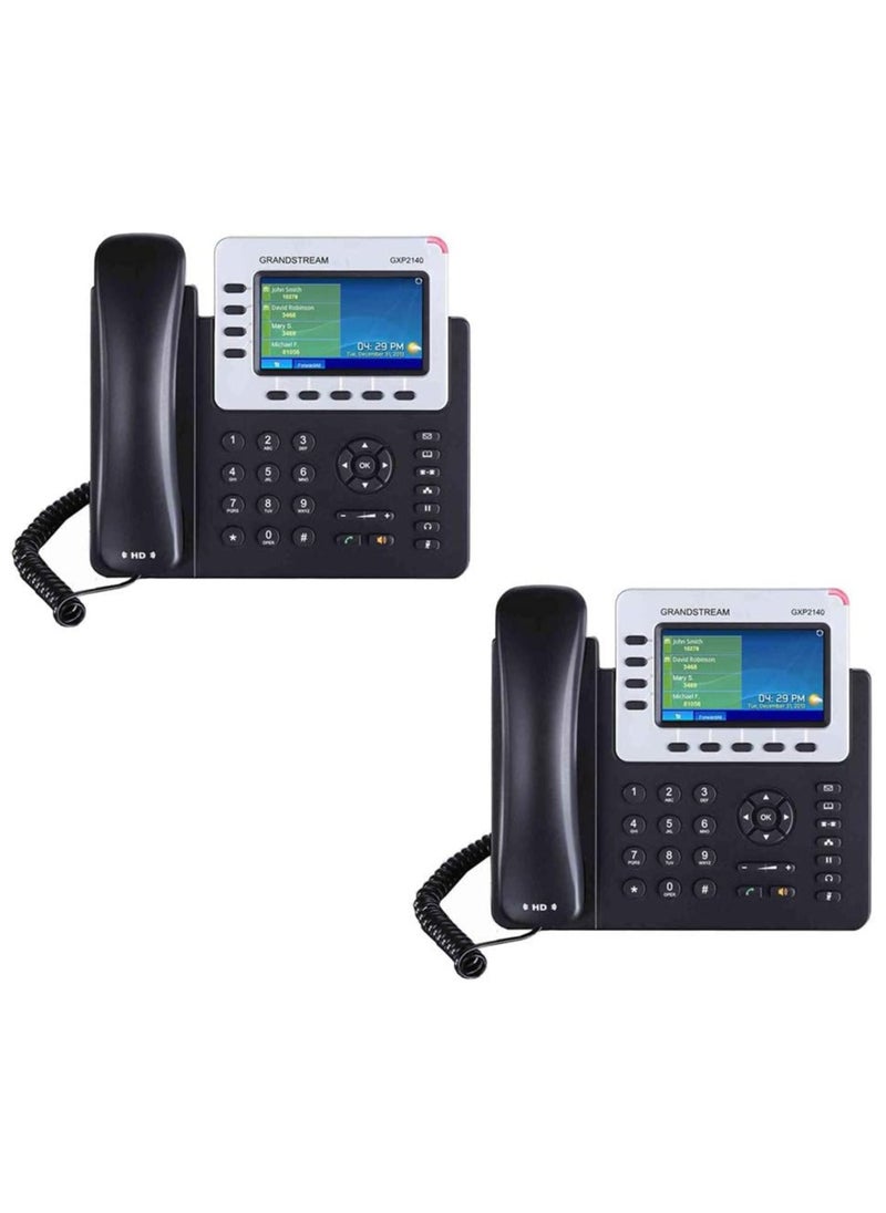 Grandstream Grandstream GXP2140 4-Line IP Phone, 4.3 LCD, PoE, Bluetooth. Bundle of 2  - Image 1
