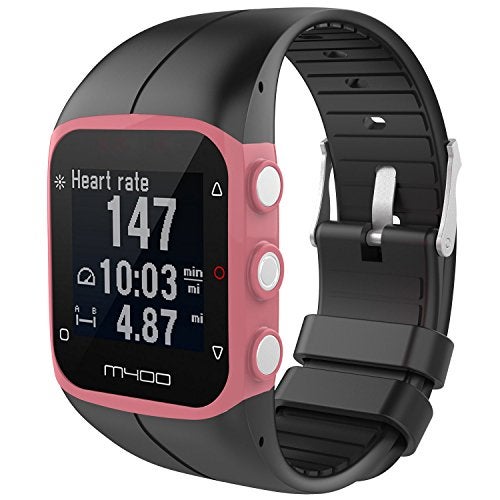 QGHXO Band for Polar M400/M430, Soft Adjustable Silicone Replacement Wrist Watch Band for Polar M400/M430 Watch (Black) - Image 3