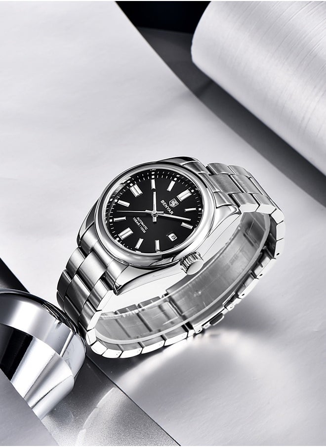 BENYAR Men's Automatic Watches Full Steel Luxury Casual Business Wrist Watch for Men Sea-gull ST6 Mechanical Synthetic Glass Wristwatch  - Image 5