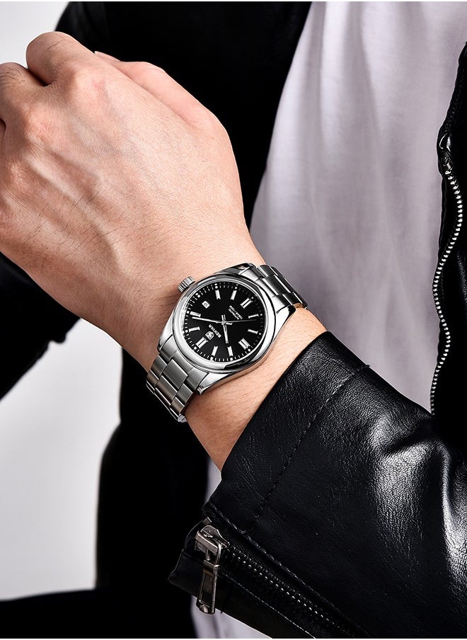 BENYAR Men's Automatic Watches Full Steel Luxury Casual Business Wrist Watch for Men Sea-gull ST6 Mechanical Synthetic Glass Wristwatch  - Image 4