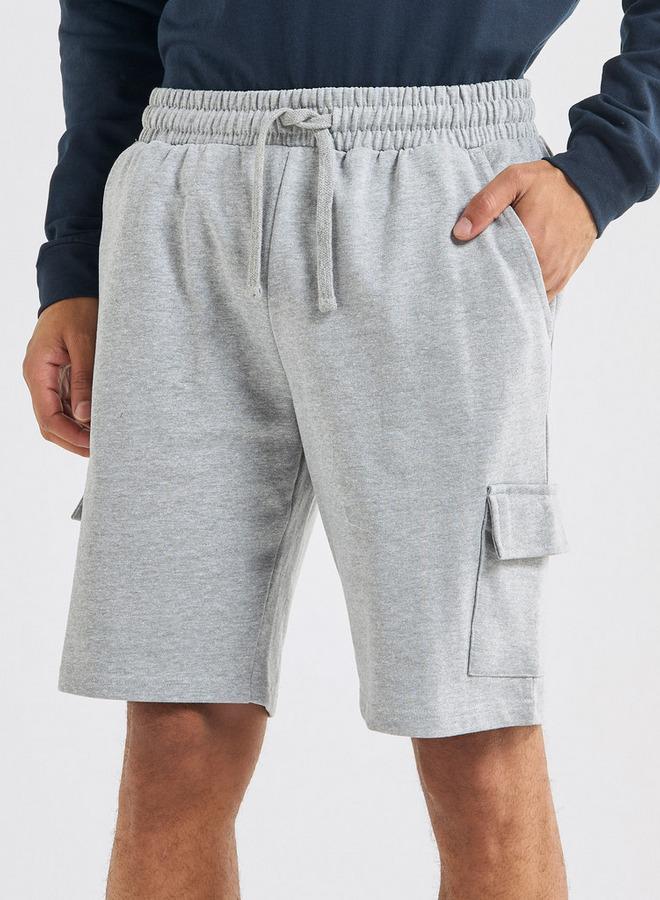 سبلاش فيڤ شورت سادة بخصر مرن مع رباط إغلاق - Image 1