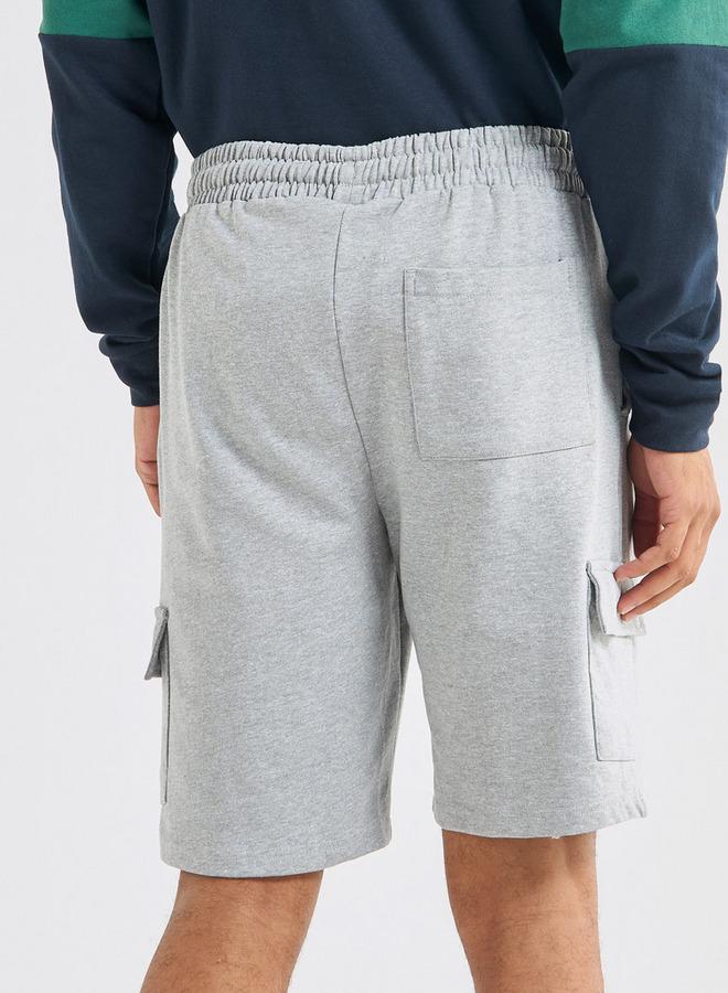 سبلاش فيڤ شورت سادة بخصر مرن مع رباط إغلاق - Image 3