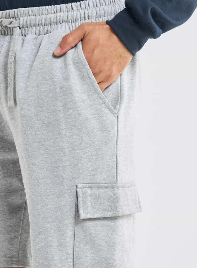 Splash FAV Solid Flexi Waist Shorts with Drawstring Closure