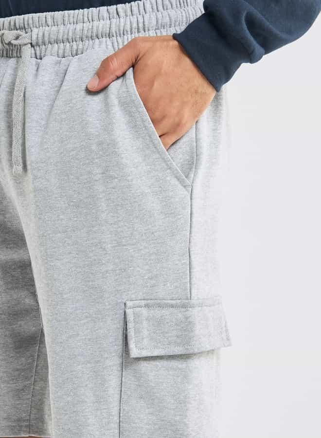 سبلاش فيڤ شورت سادة بخصر مرن مع رباط إغلاق - Image 4