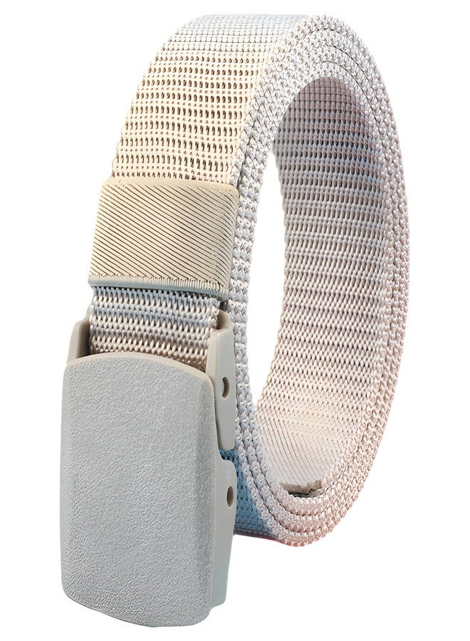 JacobsParts Heavy Duty Tactical Military Style Belt, Hypoallergenic Plastic Buckle, Beige - Image 1