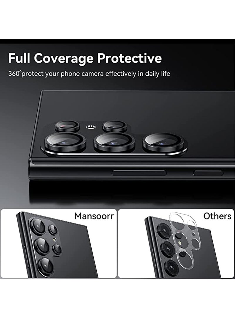 Generic - Samsung Galaxy S24 Ultra Camera Lens Protector,[Full Protection] HD Tempered Glass Screen Protector with Alloy Metal Ring Camera Cover Accessories for Galaxy S24 Ultra 6.8 Inch,Titanium Yellow - Image 1