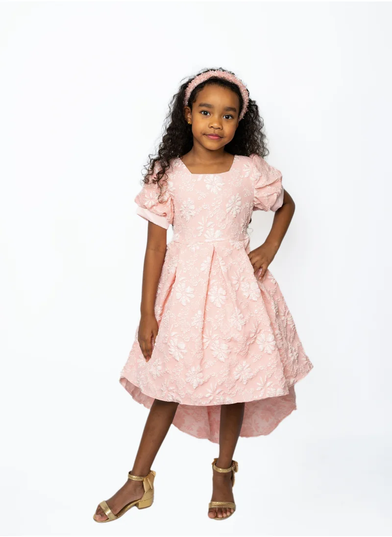 دىدانيالا Girls Pink Tulle Floral Dress