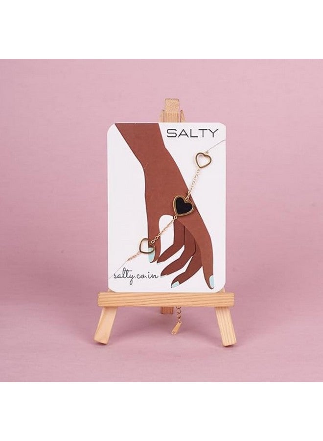 سالتي سوار معصم على شكل قلب حب مالح للنساء | سوار يد للفتيات إكسسوارات نسائية أنيقة وجذابة | مجوهرات جمالية | هدية لعيد الحب والذكرى السنوية والخطوبة وأعياد الميلاد والارتداء اليومي - Image 4