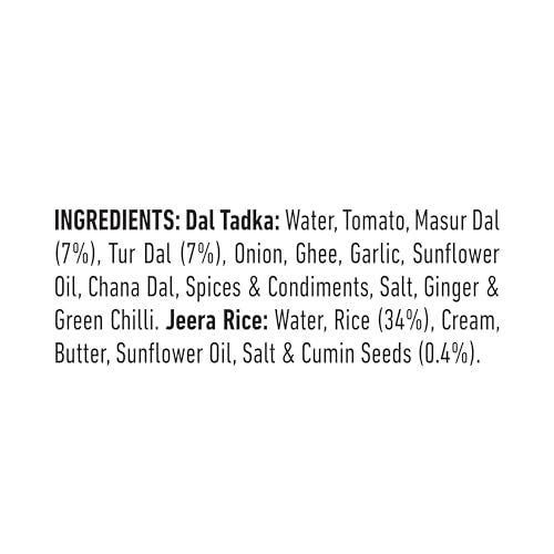 Gits Ready to Eat Jeera Rice + Dal Tadka Combo Indian Meal, Pure Veg Heat and Eat, 1125g (Pack of 3 X 375g Each) - Image 4