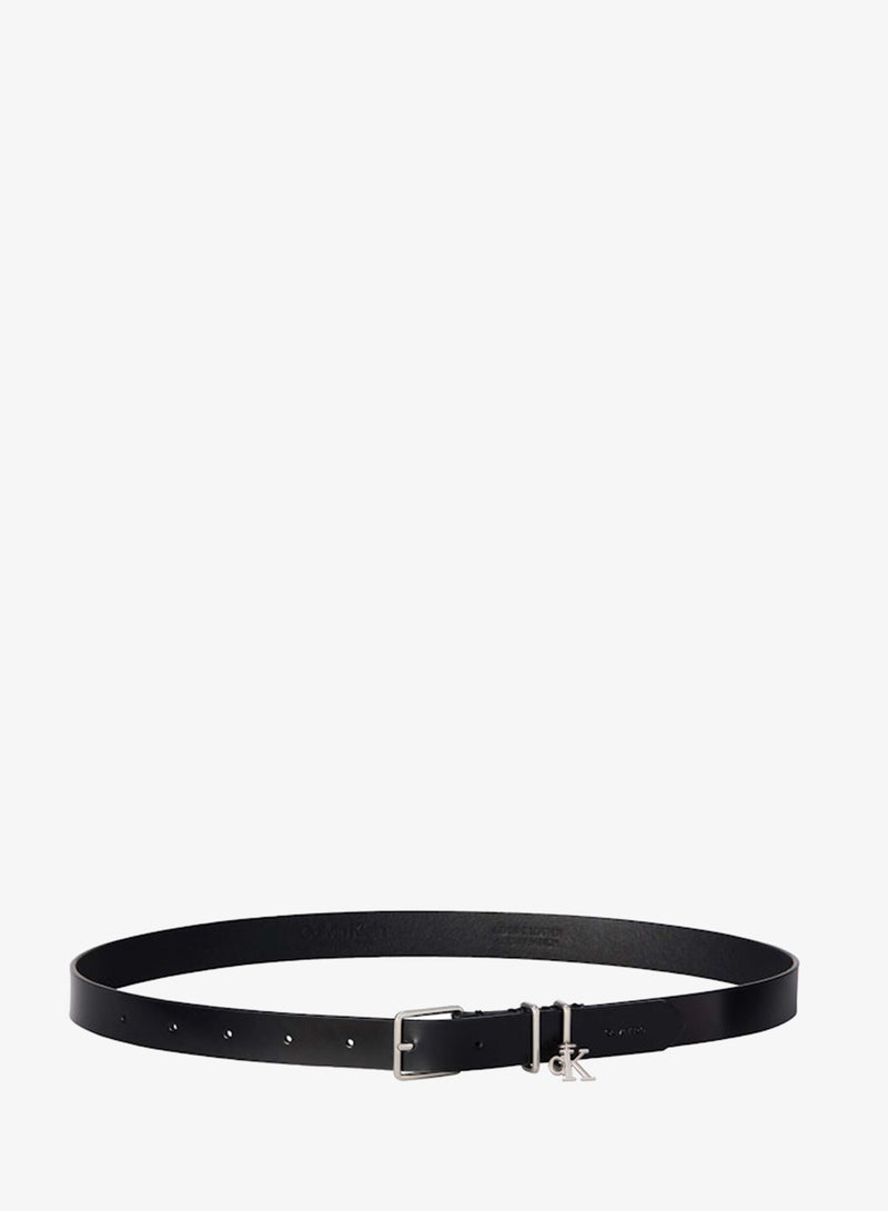 CALVIN KLEIN CK Monogram Charm Leather Belt - Image 1