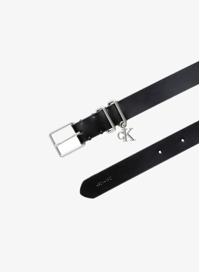 CALVIN KLEIN CK Monogram Charm Leather Belt - Image 2
