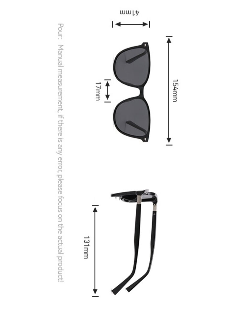 Acetate Polarized Sunglasses - UV400 Protection Classic Retro Square Shades Driving Glasses - Image 3