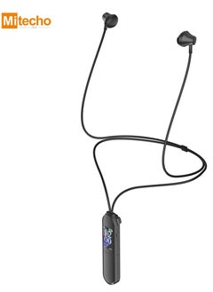 Mi techo Mi Techo N3 Wireleless Neckband Earphone With Hifi Sound Quality HD Clear Microphone and Display Screen Black  - Image 1