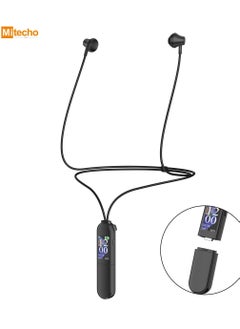 Mi techo Mi Techo N3 Wireleless Neckband Earphone With Hifi Sound Quality HD Clear Microphone and Display Screen Black  - Image 2