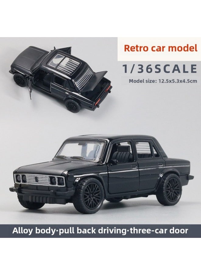 Bulk Simulation Alloy Sports Car Model Children's Toy Car Back To Open The Door Car Men's Cake Ornaments Wholesale-Color:[Bag] Pull Black  - Image 1