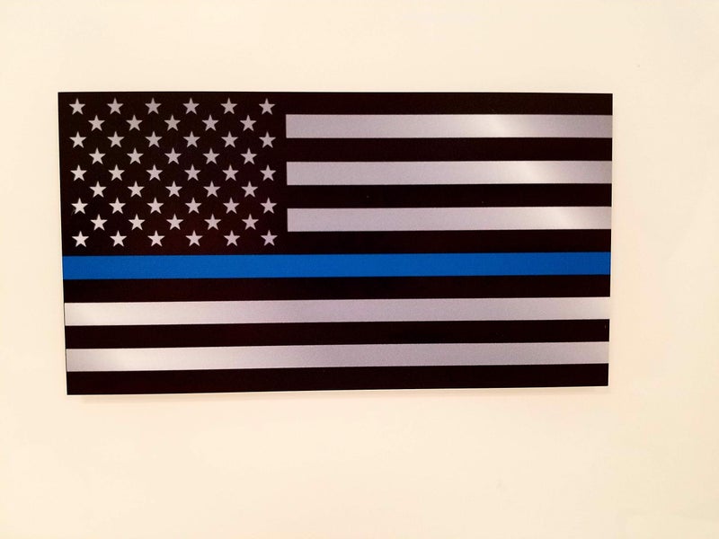 Decals by Haley Pack of 3 Thin Blue Line and USA Flag Decal Stickers American Flag Fallen Officer Cop Car Truck Blue Lives Matter - Image 4