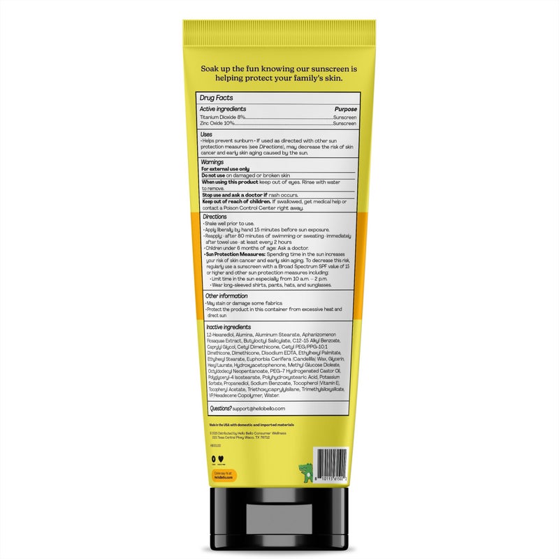 Hello Bello Kids Mineral Sunscreen SPF 50 Lotion - Broad Spectrum Sun Protection for Sensitive Skin - Water Resistant with Antioxidants - 5oz - Image 5