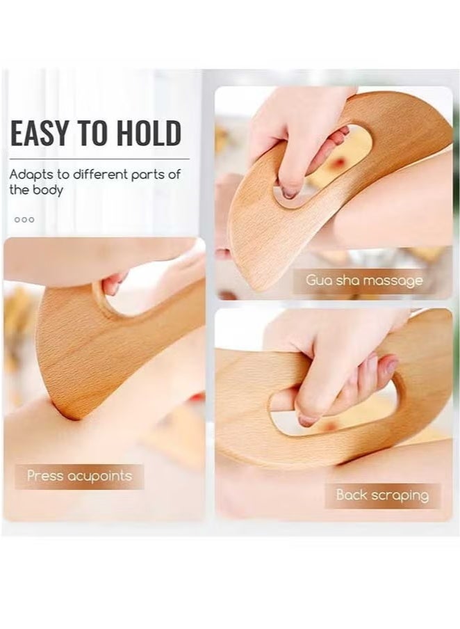 Wooden Massage Tools Gua Sha Tools,Scraping And Massaging Muscles To Relax The Muscles Throughout The Body, Achieving The Effect Of Relieving Body Pain - Image 5