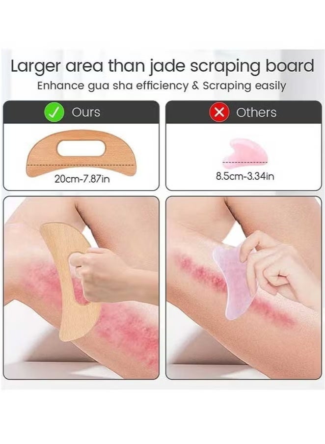 Wooden Massage Tools Gua Sha Tools,Scraping And Massaging Muscles To Relax The Muscles Throughout The Body, Achieving The Effect Of Relieving Body Pain - Image 4
