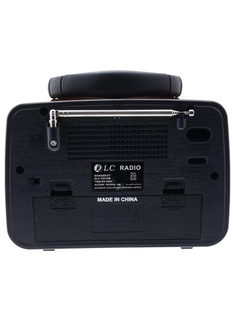 DLC Radio With Bluetooth, SD Card Slot, USB & AUX Port | Portable Multi-Function Speaker | FM Radio, Wireless Streaming & Music Playback | Compatible with Smartphones, Laptops & More - Image 2