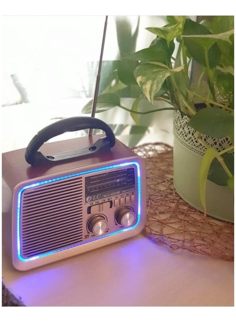 DLC Radio With Bluetooth, SD Card Slot, USB & AUX Port | Portable Multi-Function Speaker | FM Radio, Wireless Streaming & Music Playback | Compatible with Smartphones, Laptops & More - Image 4