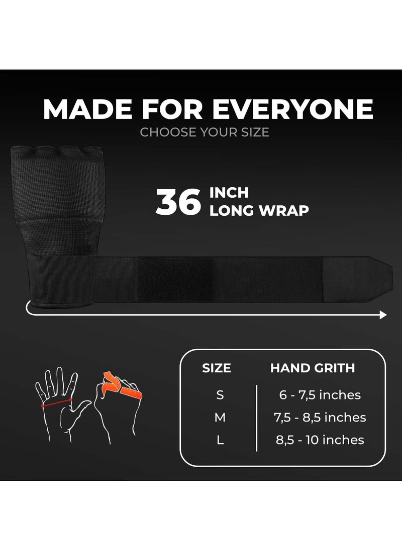 Generic Gel Inner Gloves-Quick Fitting & High Stability,90 cm Boxing Bandages for Boxing, MMA, Muay Thai & Martial Arts,Inner Boxing Gloves(M Size)  - Image 4