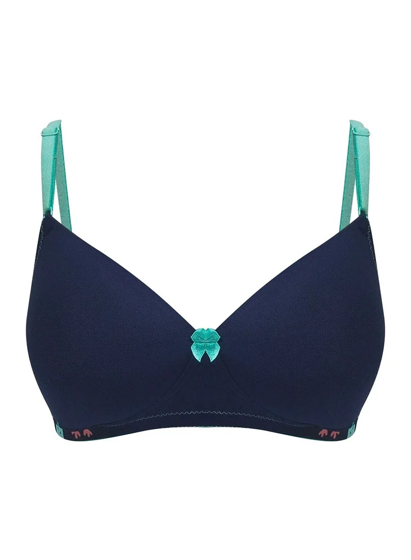 كلوفيا Clovia Padded Non-Wired Full Cup T-shirt Bra in Navy