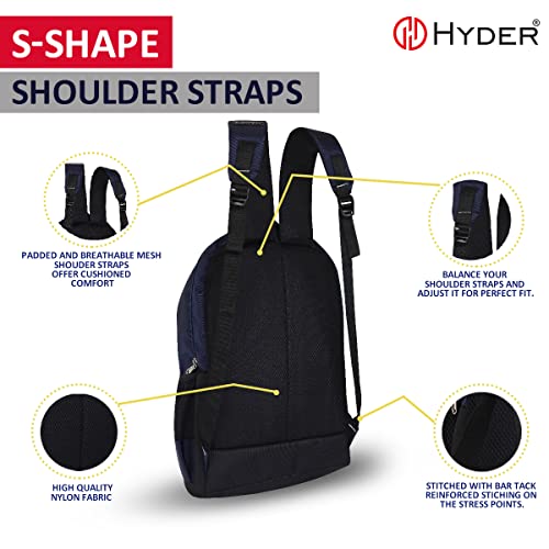 HYDER 35L Graphic Print Latest And Trendy Stylish Waterproof College/Casual/School Bag/Backpack For Kids, Boys, Girls, Men And Women | Best Bags For Everyday Use (Navy Blue) - Image 4