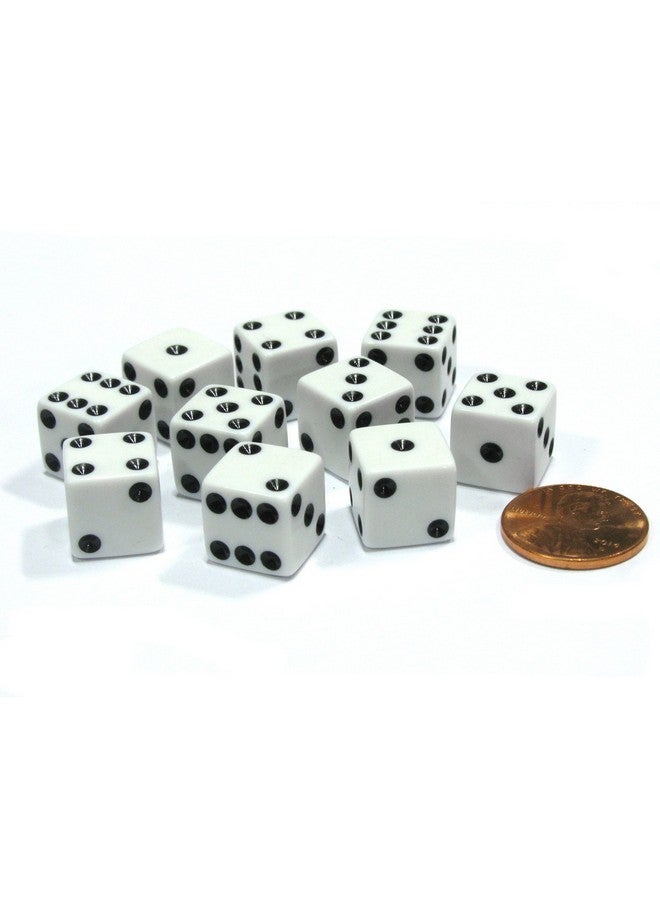 Koplow Games Set of 10 Six Sided D6 12mm Square Dice White - Image 3